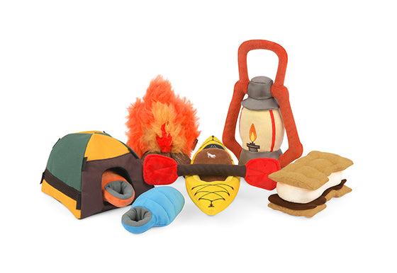 Camping plush toy collection a hit