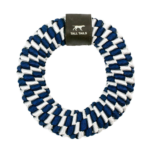 Braided 6" Ring – Navy Blue & Soft Grey