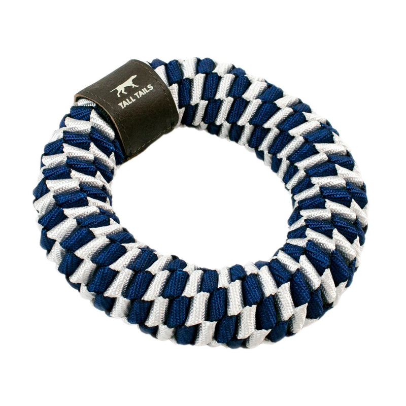 Braided 6" Ring – Navy Blue & Soft Grey
