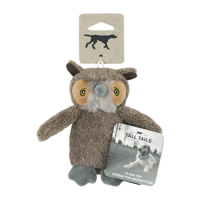 Plush Owl Squeaker Toy - 5"