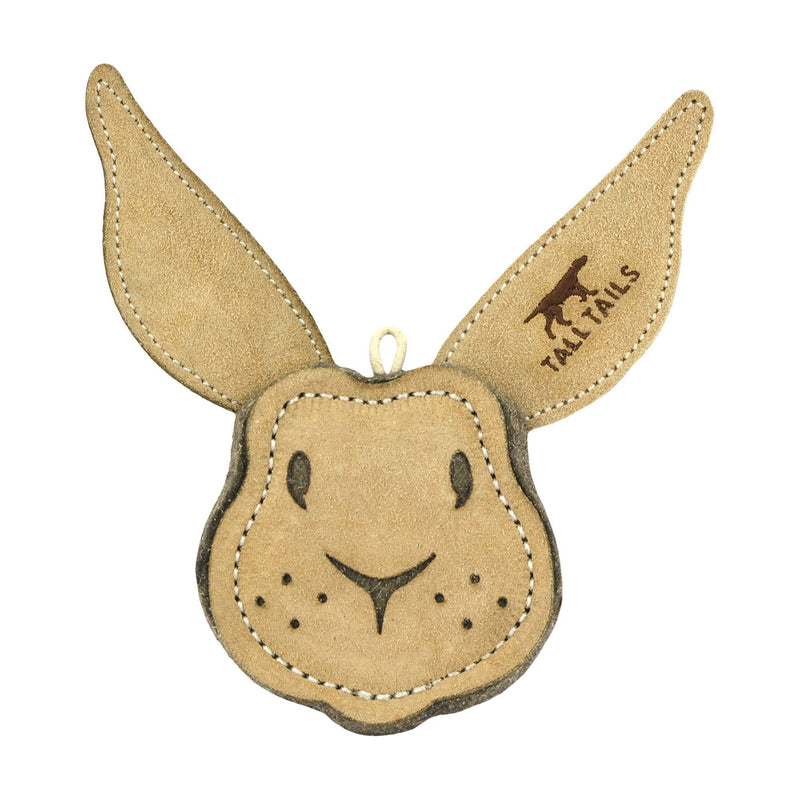 Natural Leather & Wool Rabbit Toy - 4"