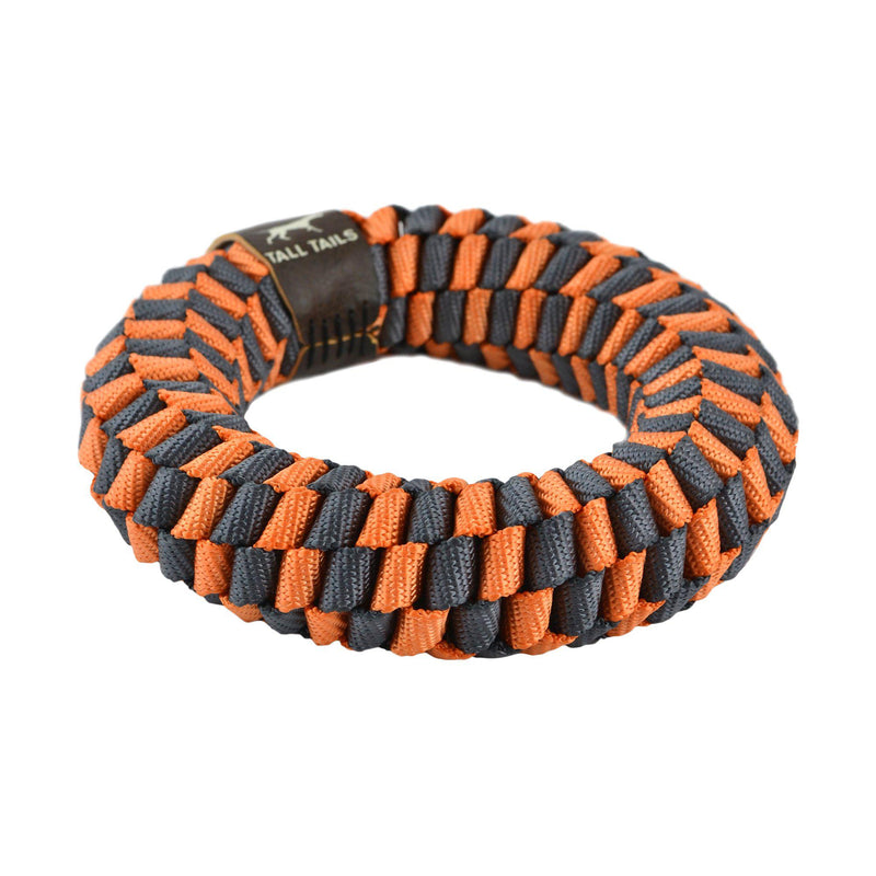 Braided 6" Ring – Orange & Soft Grey
