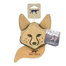 Natural Leather & Wool Fox Toy - 4"
